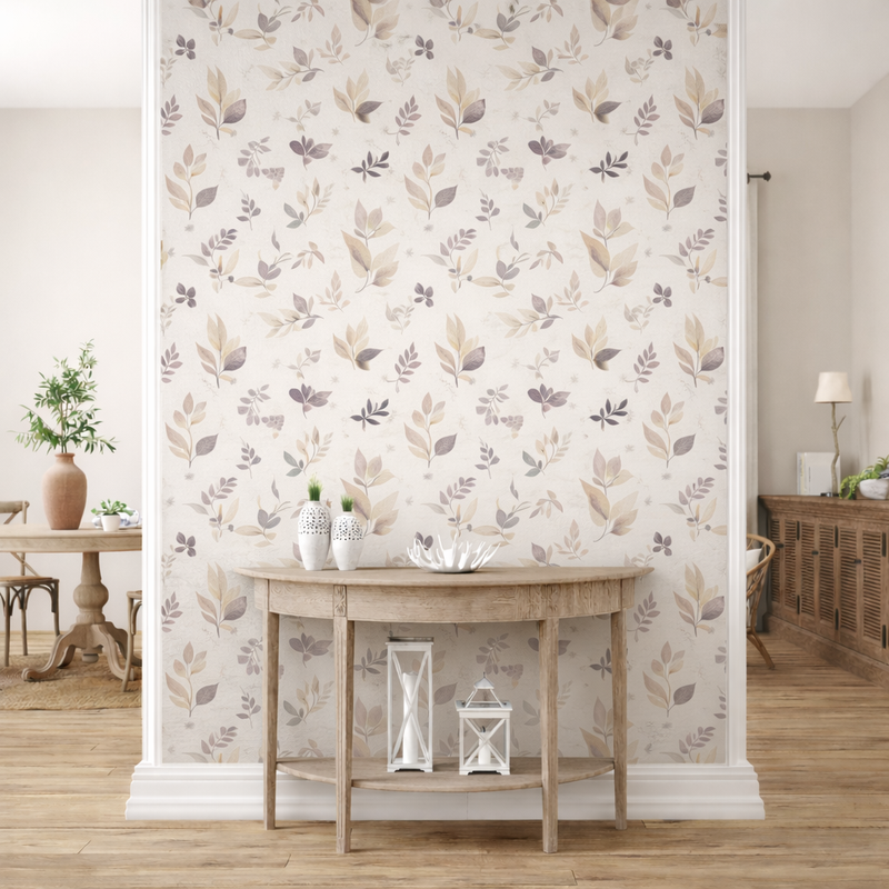 Botanical Soft Leaves Wallpaper