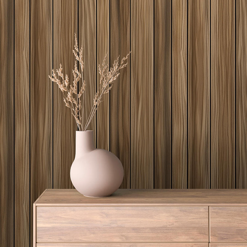 Natural Wood Slats Wallpaper