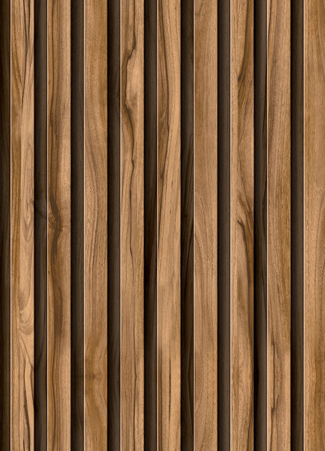 Wooden Slats Natural Wallpaper