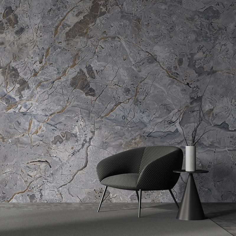 Luxurious Shades Gray Marble Wallpaper