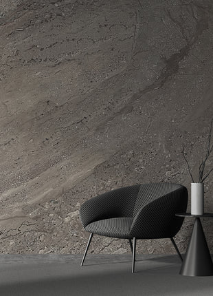 Shaded Elegance Marble Wallpaper Deep Gray Tones