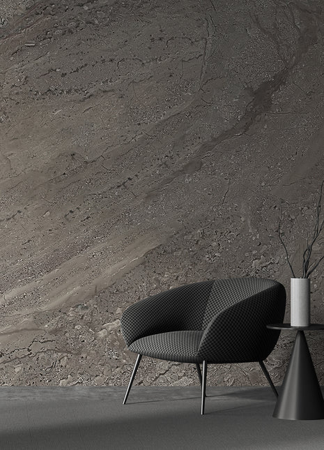 Shaded Elegance Marble Wallpaper Deep Gray Tones