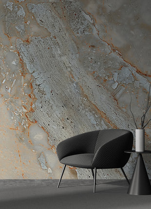 Mineral Impact Marble Wallpaper Dynamic Veining