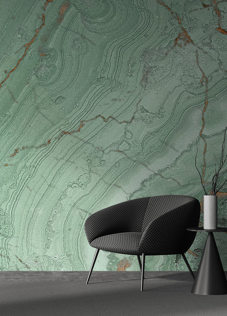 Modern Green Marble Wallpaper Luxury