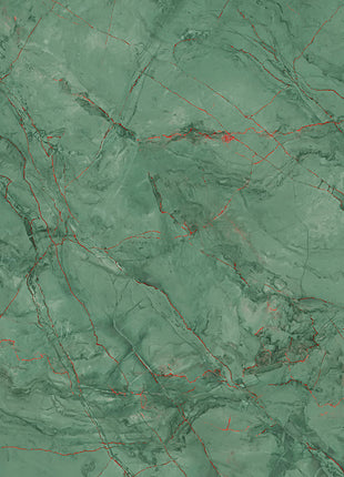 Green Elegance Terracotta Veined Marble Wallpaper