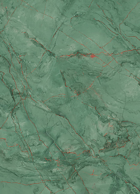 Green Elegance Terracotta Veined Marble Wallpaper