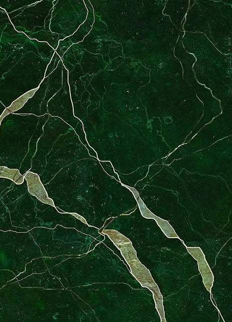 Green Elegance Luxury Veined Marble Wallpaper
