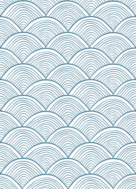 Blue Wave Nautical Wallpaper