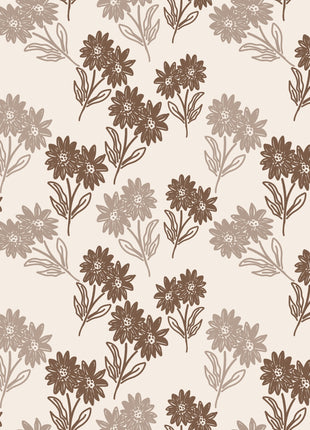 Brown Floral Wallpaper