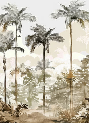 Tropical Mural Palm Trees