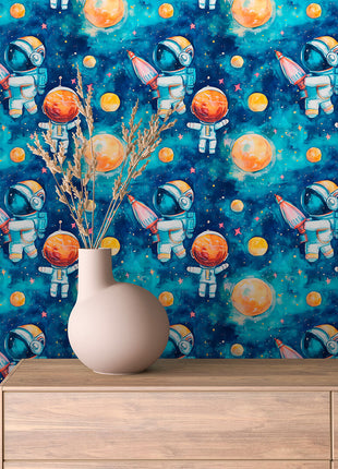 Little Astronaut Adventures – Fun Space Wallpaper