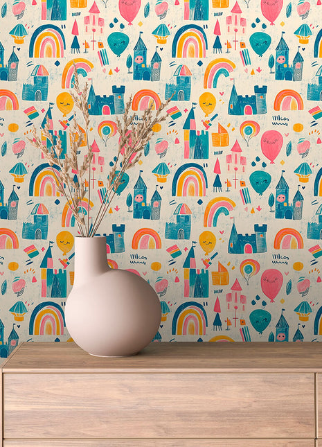 Rainbow Splash – Colorful Kids Wallpaper