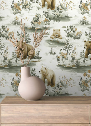 Forest Bear Adventures – Fun and Friendly Wallpaper