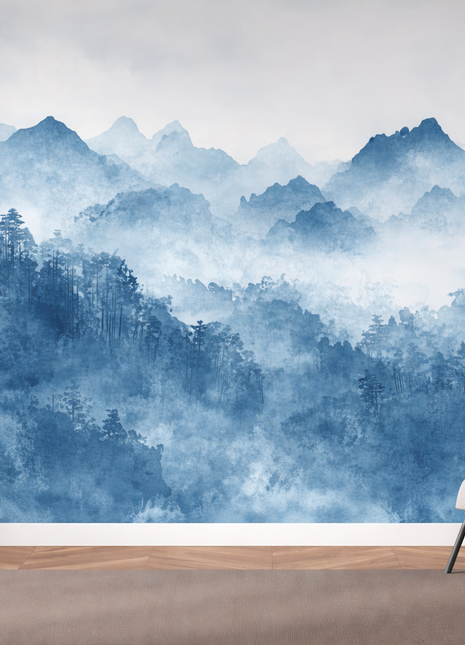 Serenity Blue Mountains Mural