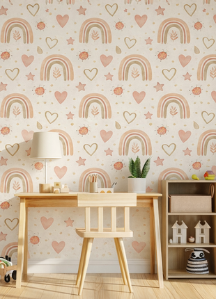 Sweet Rainbow Dreams Boho Wallpaper