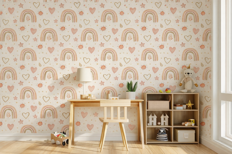 Sweet Rainbow Dreams Boho Wallpaper