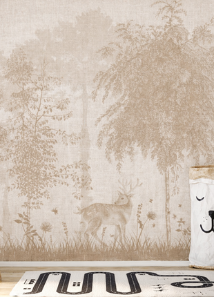 Forest Beige Wallpaper