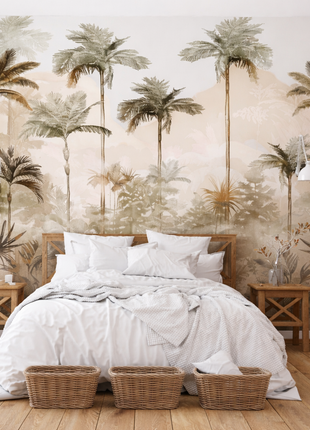 Tropical Mural Palm Trees