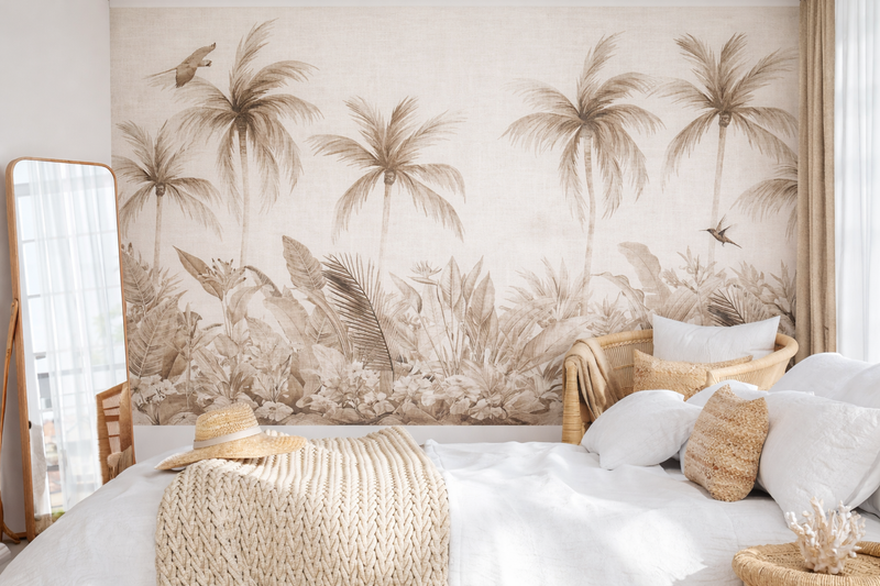 Coastal Calm Palm Mural