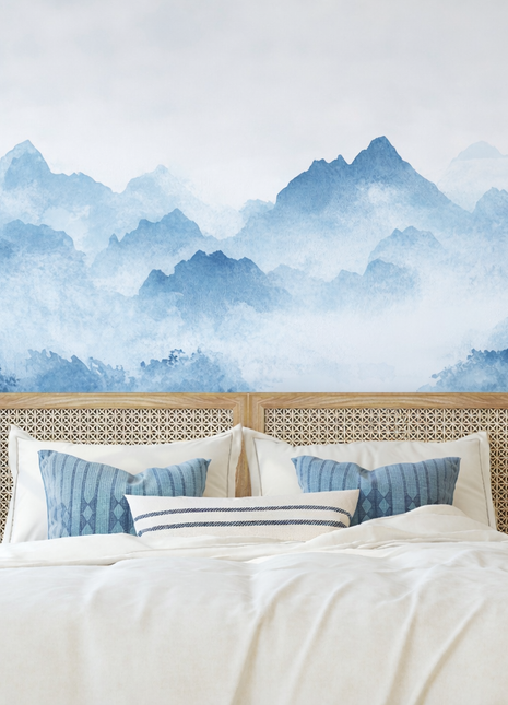 Serenity Blue Mountains Mural