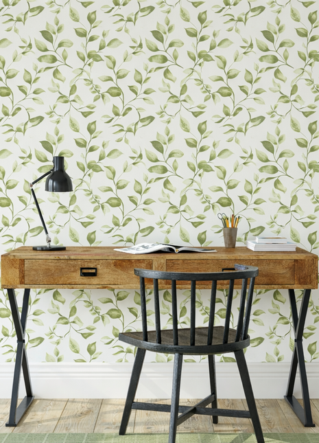 Green Leaves Wallpaper Peel & Stick