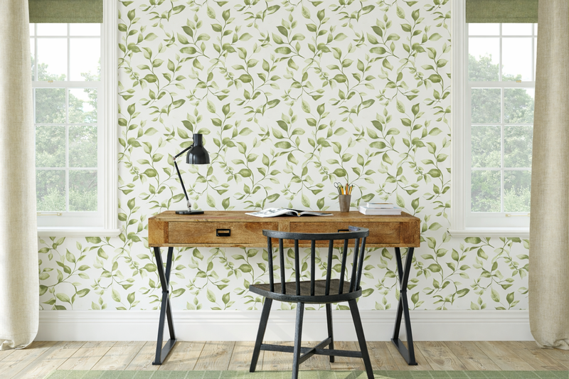 Green Leaves Wallpaper Peel & Stick
