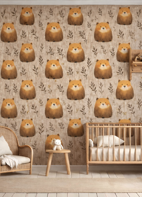 Little Bear Friends Adorable Wallpaper