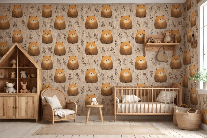 Little Bear Friends Adorable Wallpaper