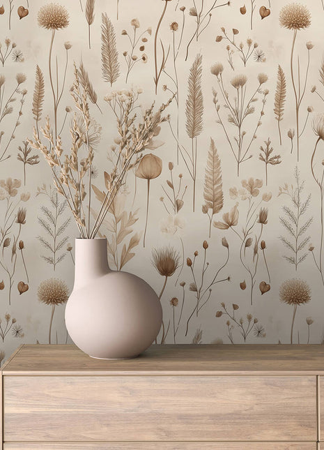 Neutral Garden Wallpaper