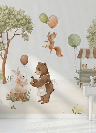 Woodland Friends Mural Wallpaper