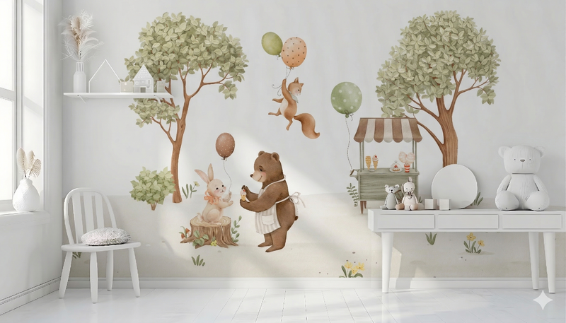 Woodland Friends Mural Wallpaper