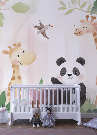 Wallpaper Mural Baby Room Animals