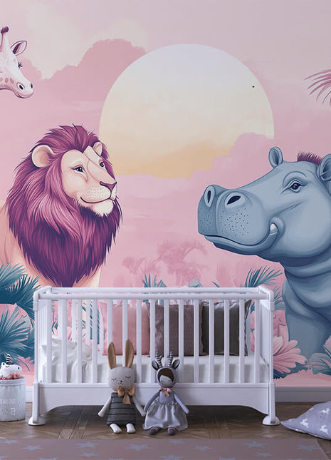 Enchanted Forest Animal Wallpaper Mural for Kids’ Room