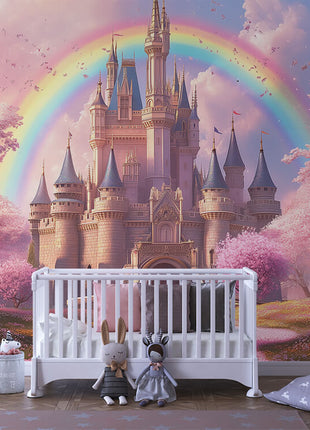 Rainbow Magic Castle - Wall Mural for Kids