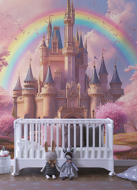 Rainbow Magic Castle - Wall Mural for Kids