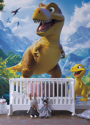 Jurassic Adventure – Fun & Colorful Dinosaur Wallpaper for Kids