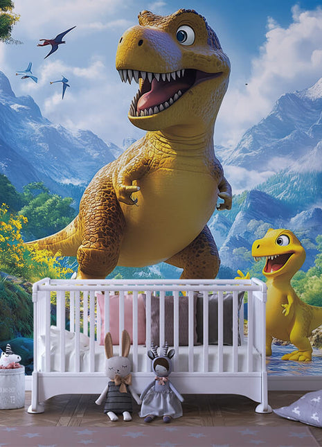 Jurassic Adventure – Fun & Colorful Dinosaur Wallpaper for Kids