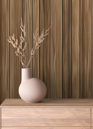 Natural Wood Slats Wallpaper