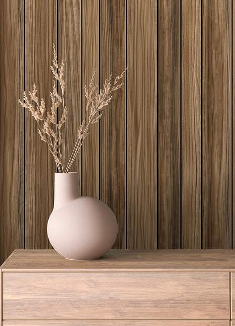 Natural Wood Slats Wallpaper