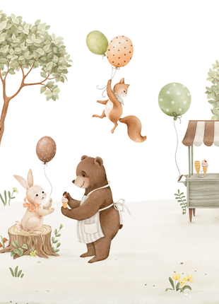 Woodland Friends Mural Wallpaper