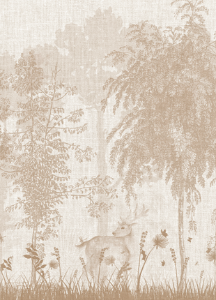 Forest Beige Wallpaper